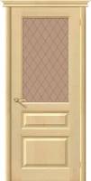 Двери из массива сосны без сучков под покраску, со стеклом (600х2000 мм.), Валенсия