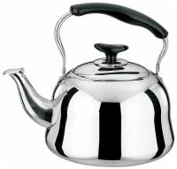 Чайник, чайник со свистком 3.5 литра, чайник металлический для плиты, нержавеющая сталь, свистит при закипании, поворотная ручка