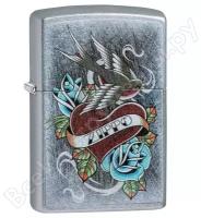 Зажигалка Zippo Vintage Tattoo с покрытием Street Chrome™, 29874