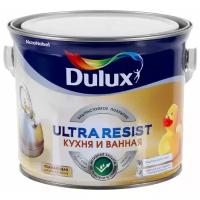 Краска для стен и потолков Dulux Ultra Resist Кухня и Ванная база BW белая, полуматовая (5л)