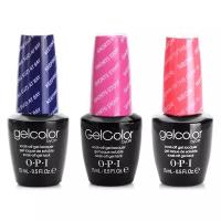 Гель-лак OPI GELCOLOR, Комплект 3 цвета. (1.Keeping Suzi At Bay 2. Shorts Story 3.Down To The Core-al) Объем 15 мл