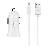 Зарядный комплект Hoco Z2 + кабель microUSB, RU, белый