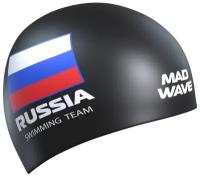 Силиконовая шапочка Mad Wave Swimming Team - Черный