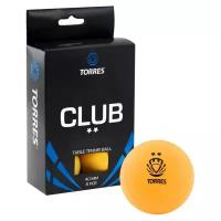 Мяч для настольного тенниса TORRES Club 2 звезды 6шт. в упаковке оранжевый