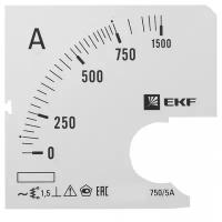 Шкалы измерения для установки EKF s-a961-750