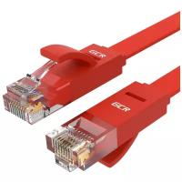 Greenconnect RJ45(m) - RJ45(m) Cat. 6 U/UTP PVC 1м красный Greenconnect Патч-корд PROF плоский прямой 1.0m, UTP медь кат.6, красный, позолоченные контакты, 30 AWG, GCR-LNC624-1.0m, ethernet high speed 10 Гбит/с, RJ45, T568B GCR-LNC624-1.0m