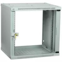 Шкаф коммутационный ITK Linea WE (LWE3-09U64-GF) настенный 9U 600x450мм пер.дв.стекл направл.под зак