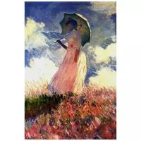 Репродукция на холсте Дама с зонтиком (Woman With Sunshade) Моне Клод 50см. x 75см