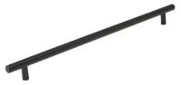 Ручка мебельная рейлинг d 12 mm 320/380, h32 матовый черный( 1 шт. )