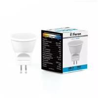 Светодиодная LED лампа Feron GU5.3 MR11 3W(Вт) 6400K 280lm 35x42 220V (LB-271 6LED) 25553