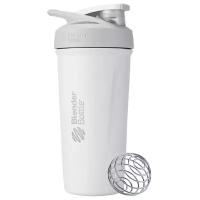 Шейкер-бутылка спортивный металлический BlenderBottle Strada Stainless из нержавеющей стали, 709 мл, белый