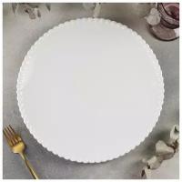 Тарелка обеденная Magistro «Лакомка», d=30 см, цвет белый