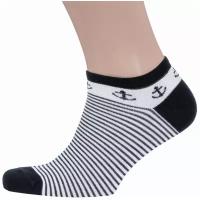 Короткие бамбуковые носки Grinston socks (PINGONS) черные, размер 23/25 (35-40)