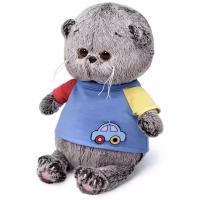 Мягкая игрушка Basik&Co Кот Басик baby в футболке с машинкой, 20 см