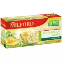 Чайный напиток травяной Milford Silver linden-honey в пакетиках, 1 уп