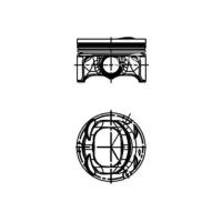 KOLBENSCHMIDT 40477610 Поршень dm.76.50x1.2x1.2x2.0 +0.25 Цена за 1