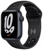 Умные часы Apple Watch Series Nike 7 45 мм RU, темная ночь/антрацитовый/черный