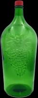 Бутыль стеклянная 7 л ТО - 35 мм зеленая с крышкой Mnogo Banok Grape V (7 000 мл)