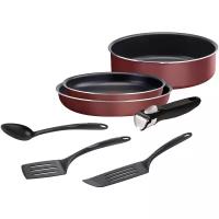 Набор посуды Tefal Ingenio Red 7 предметов 22, 24, 26 см