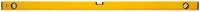 Уровень FIT 18212 3 глазка, желтый усиленный корпус, фрезер. рабочая грань, шкала, Профи 1200 мм