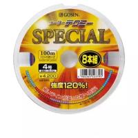 Gosen, Шнур Meter Tecmy Special, 100м, 6.0, 36кг, цветной
