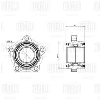 Ступица для а м Ford Transit (06-) (перед. с подшип.) перед Trialli MR 1034