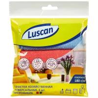 Салфетки хозяйственные Luscan микрофибра 180г 25х25см 3шт/уп син/крас/желт 3 шт