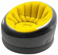 Надувное кресло Intex Empire Chair желтое, 112х109х69 см