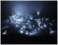 Светодиодная нить, мерцающая, 100 LED, 10 м, коннектор, уличная, белый провод Rich LED