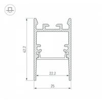 Профиль SL-COMFORT-2542-2000 ANOD (Arlight, Алюминий)