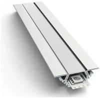 Угловой алюминиевый профиль для установки светодиодной ленты с матовым белым рассеивателем, до 12 мм, серебро, 2000х28.5х10.4 мм, IP44, 2 заглушки