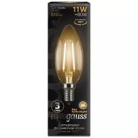 Светодиодная лампа Gauss LED Filament Свеча E14 11W 720lm 2700К