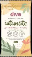 DIVA intimate c экстрактом ромашки № 20 влажные салфетки для интимной гигиены