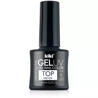 Топ для ногтей KIKI TOP GEL UV&LED Каучук, гель-лак для ногтей бесцветный, 6 мл