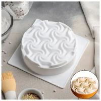 Форма для муссовых десертов и выпечки Доляна «Вихрь», 17,5×5,5 см, ячейка d=15 см, цвет белый. В наборе 1шт