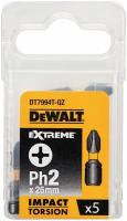 Биты ударные DEWALT IMPACT DT7994T, Torsion Ph2, 25 мм, 5 шт