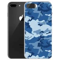 Чехол-накладка Krutoff Clear Case Камуфляж синий для iPhone 6/6s/7/8/SE