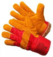 Утепленные улучшенные спилковые комбинированные перчатки Gward Ural Zima