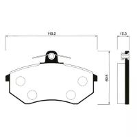 Дисковые тормозные колодки передние SANGSIN BRAKE SP1043 (4 шт.)