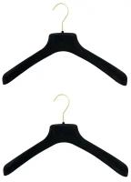 Вешалки Valexa флокированные бархатом набор (для верхней одежды РМХ-45 2 ШТ) черные