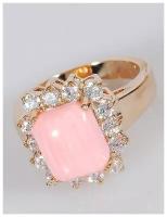 Кольцо помолвочное Lotus Jewelry, коралл, размер 20, розовый