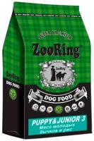 ZOORING PUPPY & JUNIOR 3 для щенков крупных пород с мясом молодых бычков и рисом (2 кг)