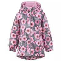 Куртка для девочек SUNNY K21025-1911, Kerry, Размер 110, Цвет 1911-серый с цветами