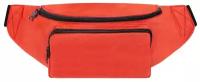 Сумка на пояс / Street Bags / SB-008-041 Поясная сумка с накладным карманом 27х5х15 см / алый / (One size)