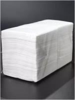 Салфетки двухслойные ZELPAPER 24х24 белые, бумажные, 250 шт, 100% целлюлоза