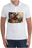 Рубашка- поло Санта Клаус Пираты Корабль Новый год