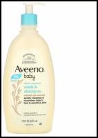 Aveeno, детское увлажняющее средство для мытья тела и шампунь, с легким запахом, 532 мл