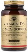 Капсулы SOLGAR Vitamin D3 (Cholecalciferol) 1000 МЕ