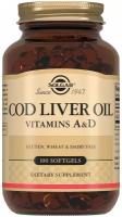 Cod Liver Oil (Vitamin A & D) капс., 189 г, 100 шт., рыба