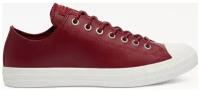Кеды Converse Colour Leather Chuck Taylor All Star Low Top 170102 кожаные красные (37)